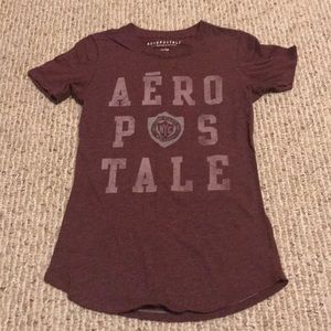 maroon aeropostale t-shirt